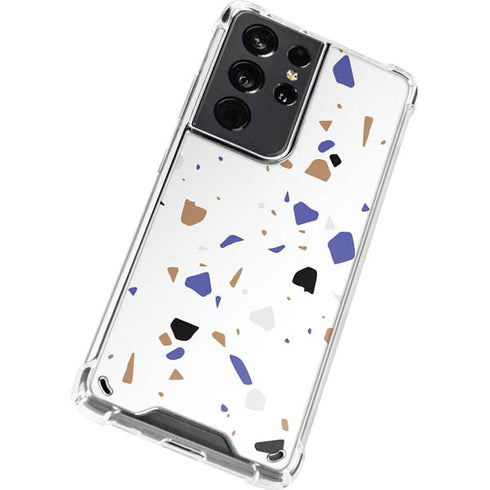 White Terrazzo Galaxy S21 Ultra 5G Clear Case